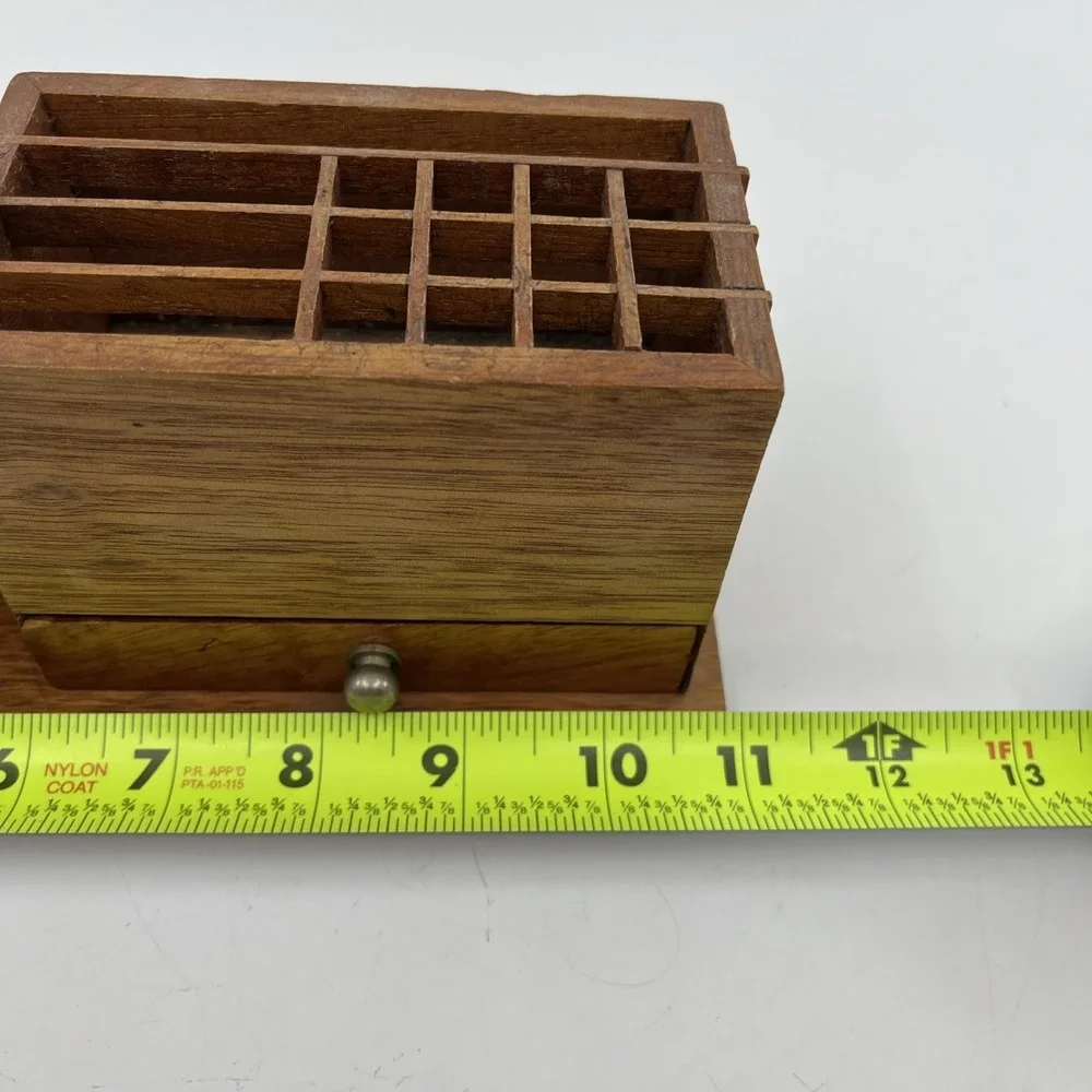 MCM‎ Kitschy Desk Organizer 1950's Wood Earl Bernard Japan Odd Couple
